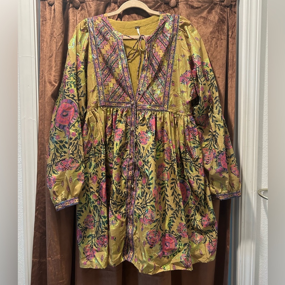 Free People Magic Moments Metallic Mini Dress - Picture 3 of 8